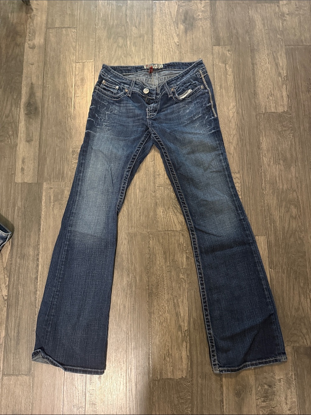 BKE Women's Dark Blue Flare Jeans